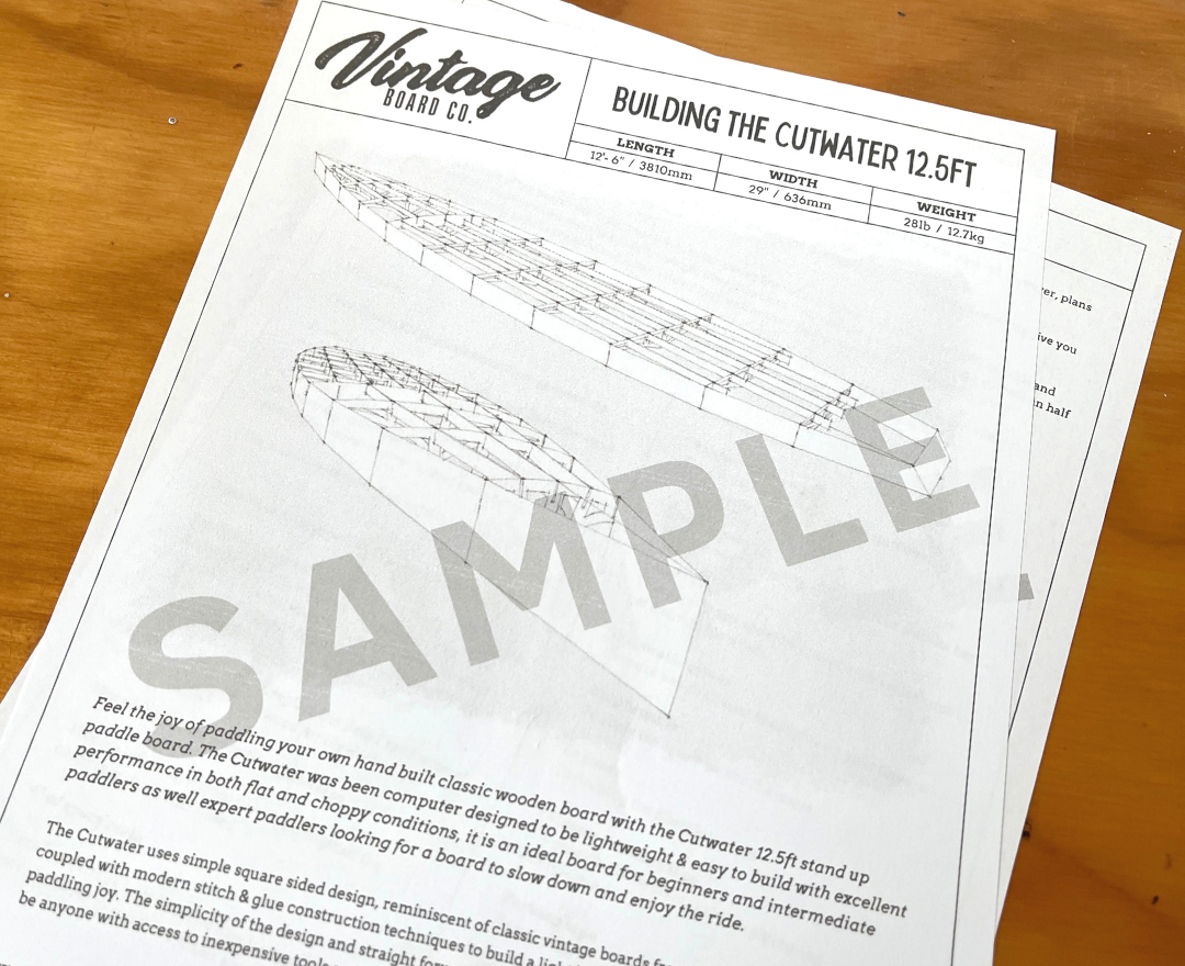 Preview a SAMPLE of our WOODEN paddle board PLANS here...